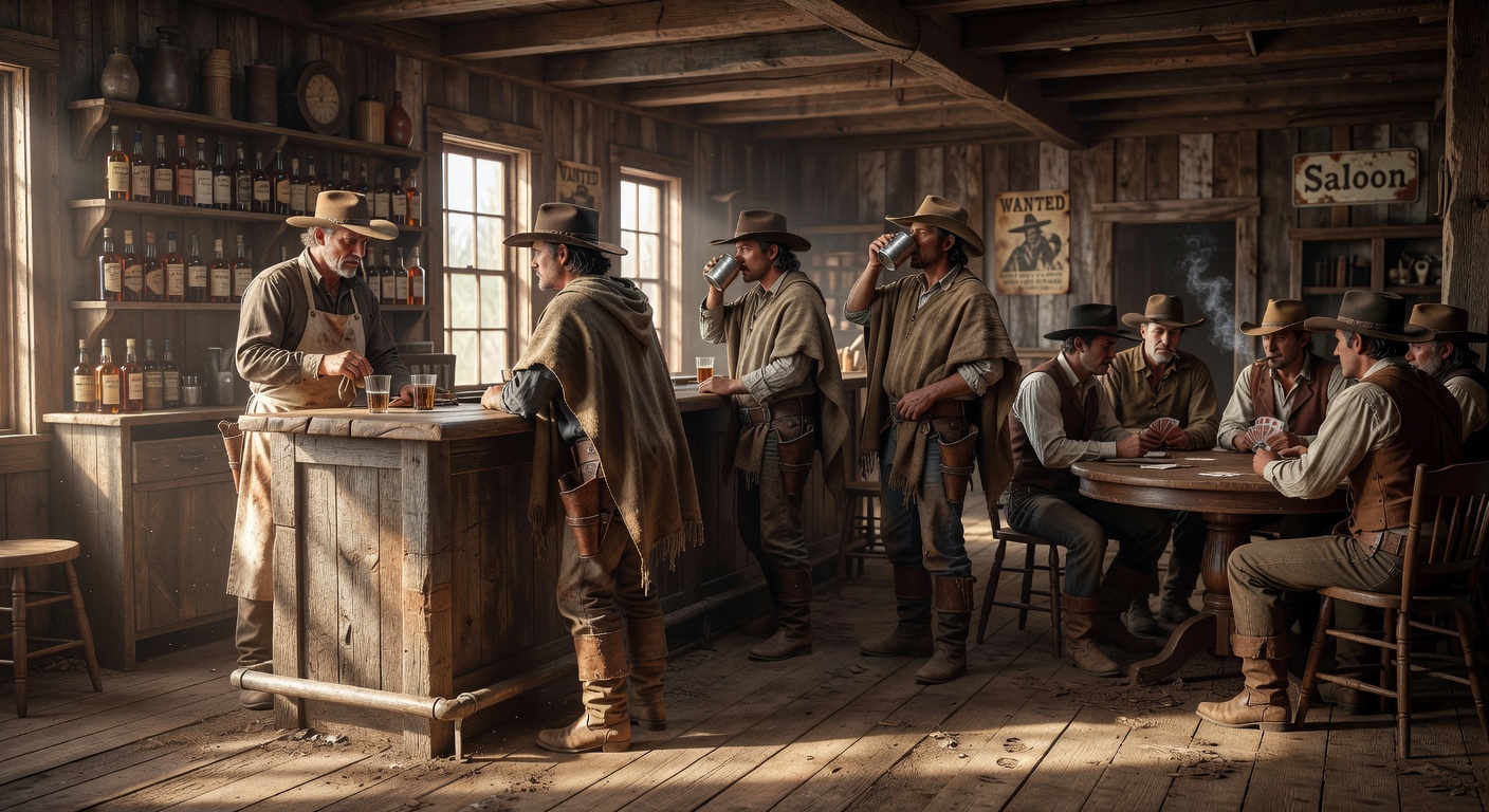 Wild West old town saloon